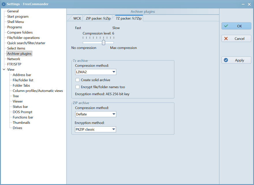7Z packer: fc7Zip
